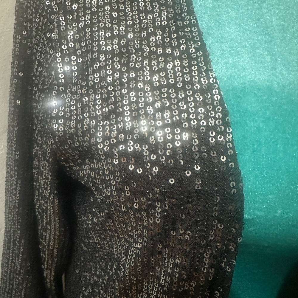 Sequin Black Cape Jacket - image 2